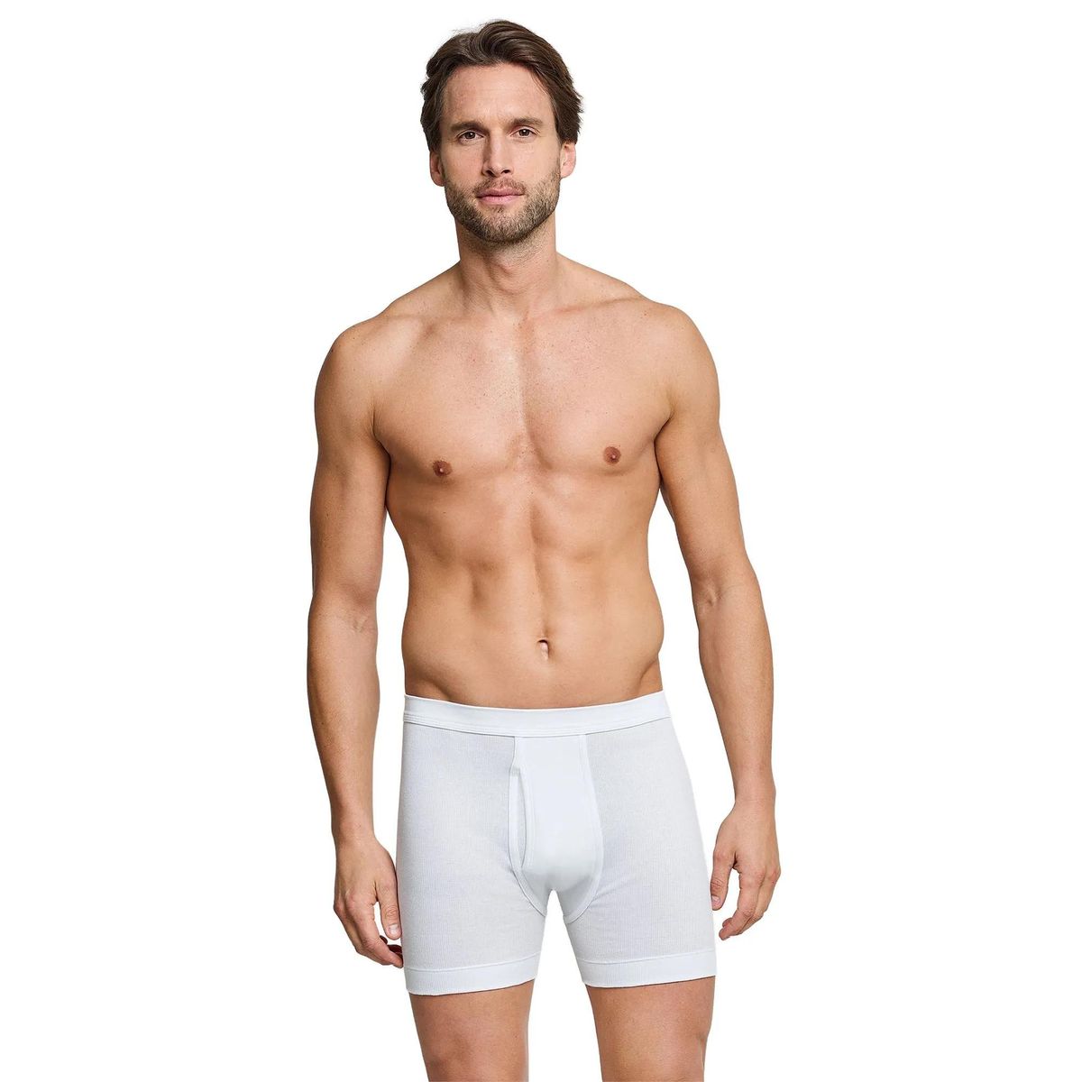 Klassische gerippte Boxershorts aus Baumwolle