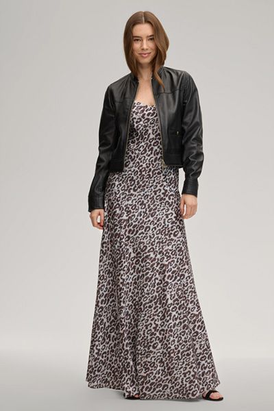 Lederjacke Liliana Schwarze Lammnappa Lederjacke mit Reißverschluss