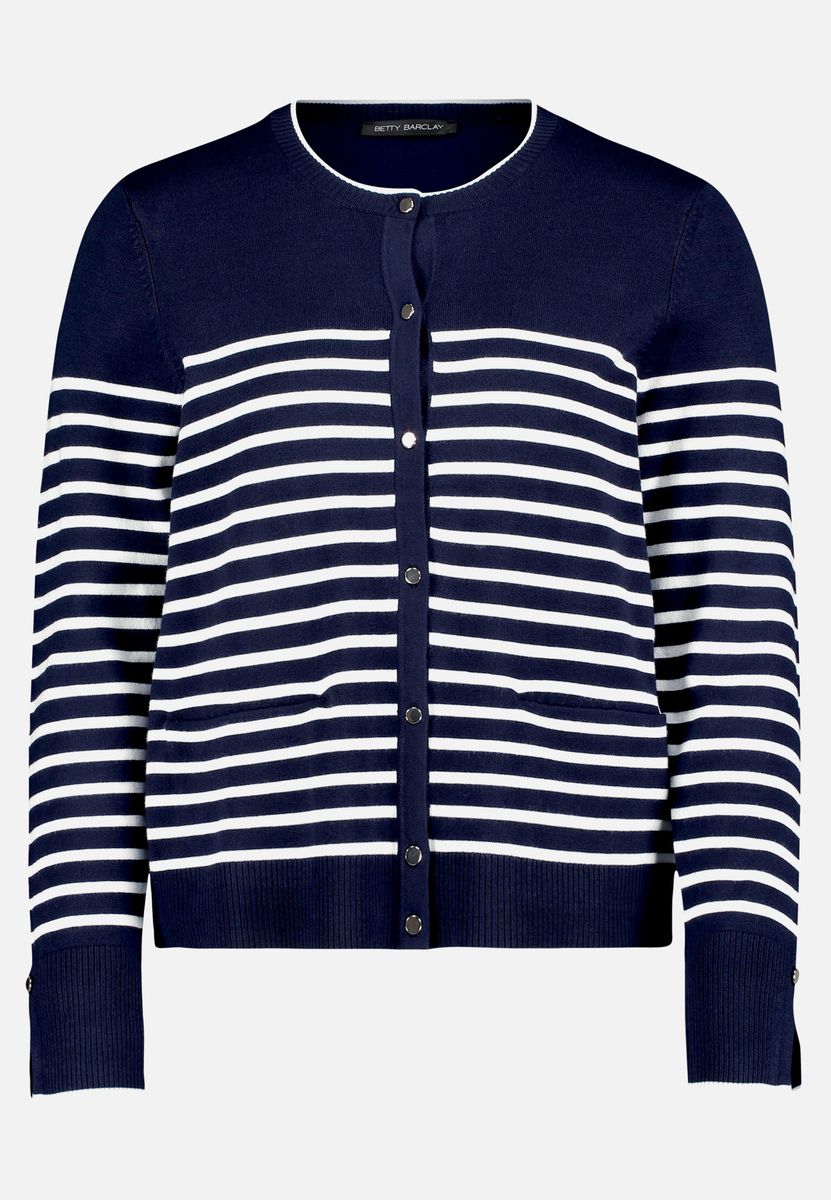 Basic-Strickjacke mit Streifen