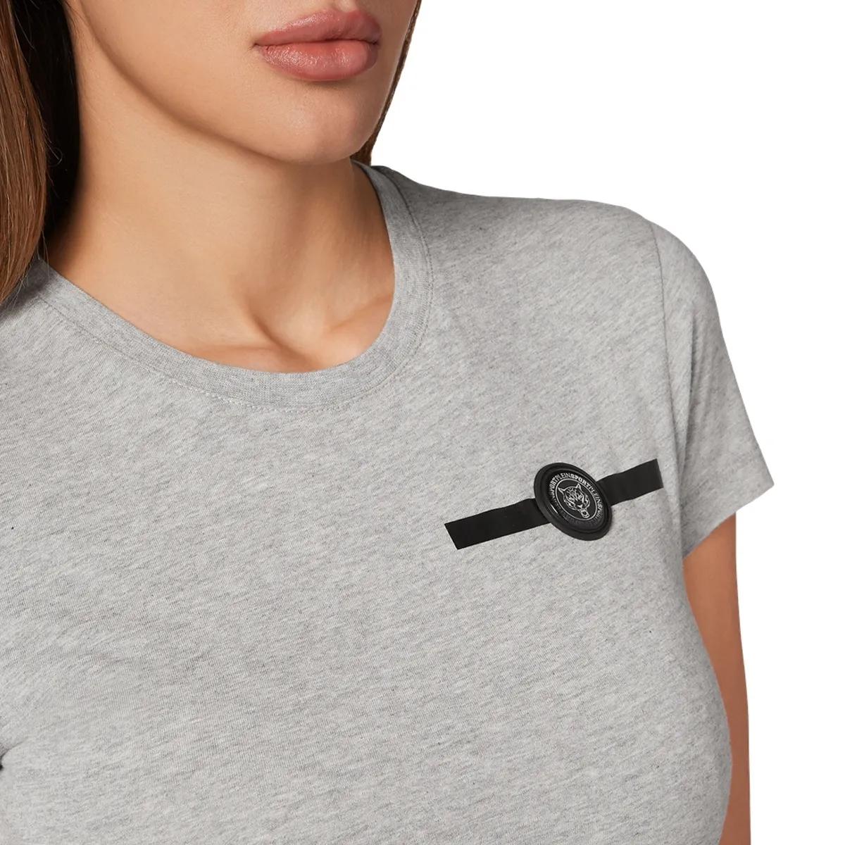 Figurbetontes Basic Baumwoll T-Shirt