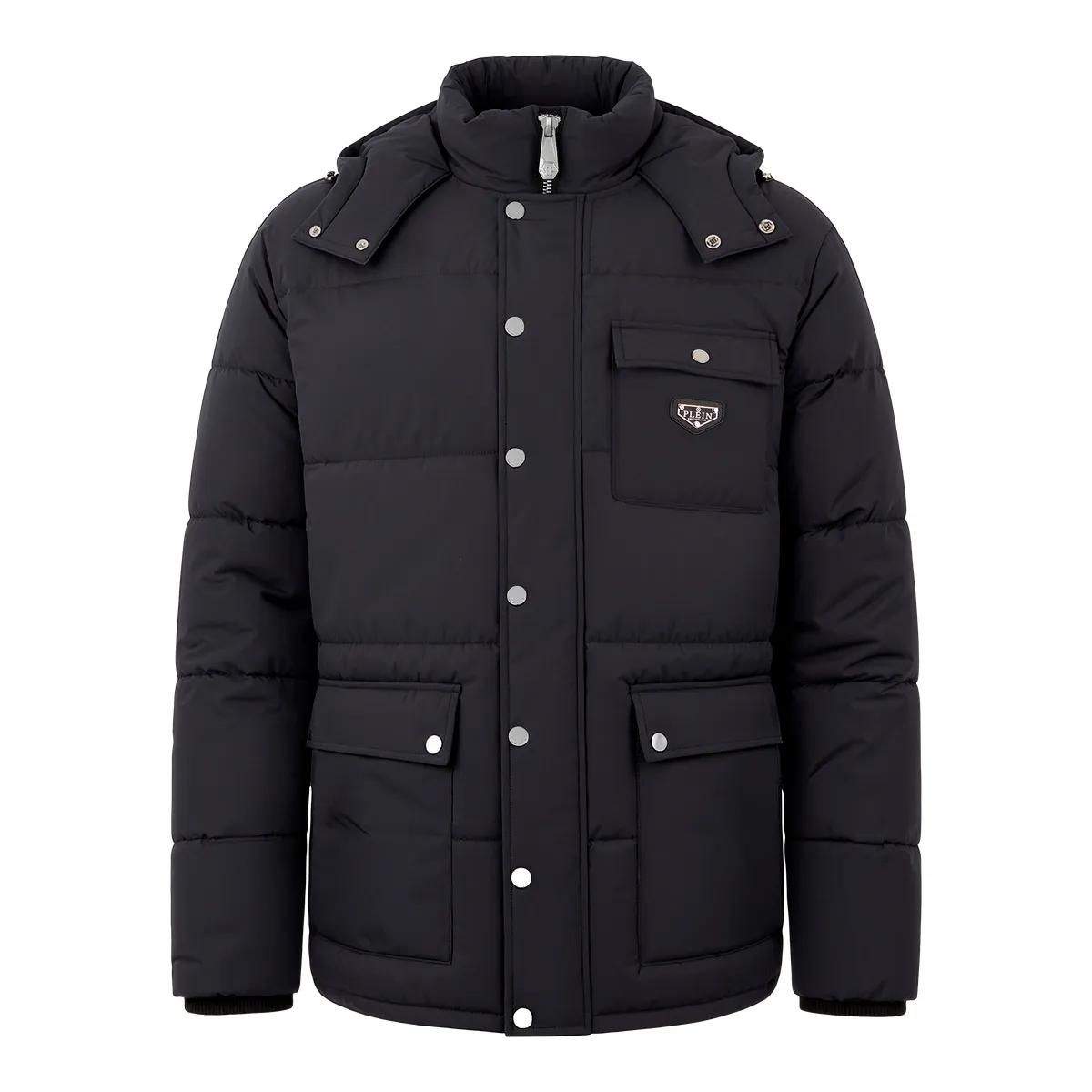 Gothic Gepolsterte Pufferjacke mit Kapuze