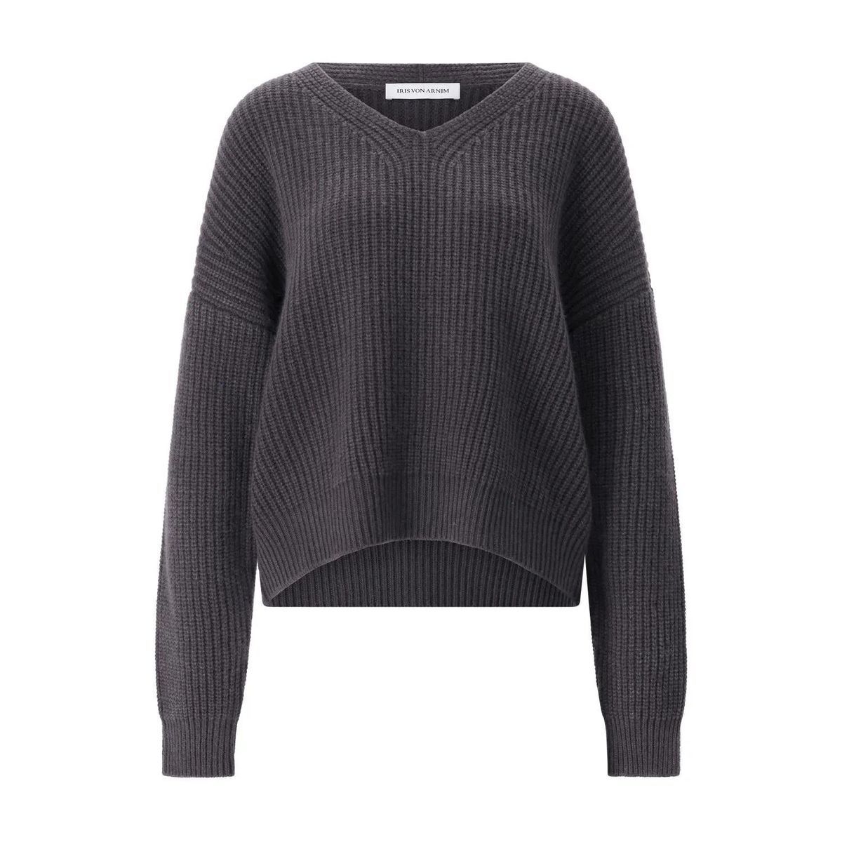 Kaschmirpullover mit V-Ausschnitt und Relaxed Fit