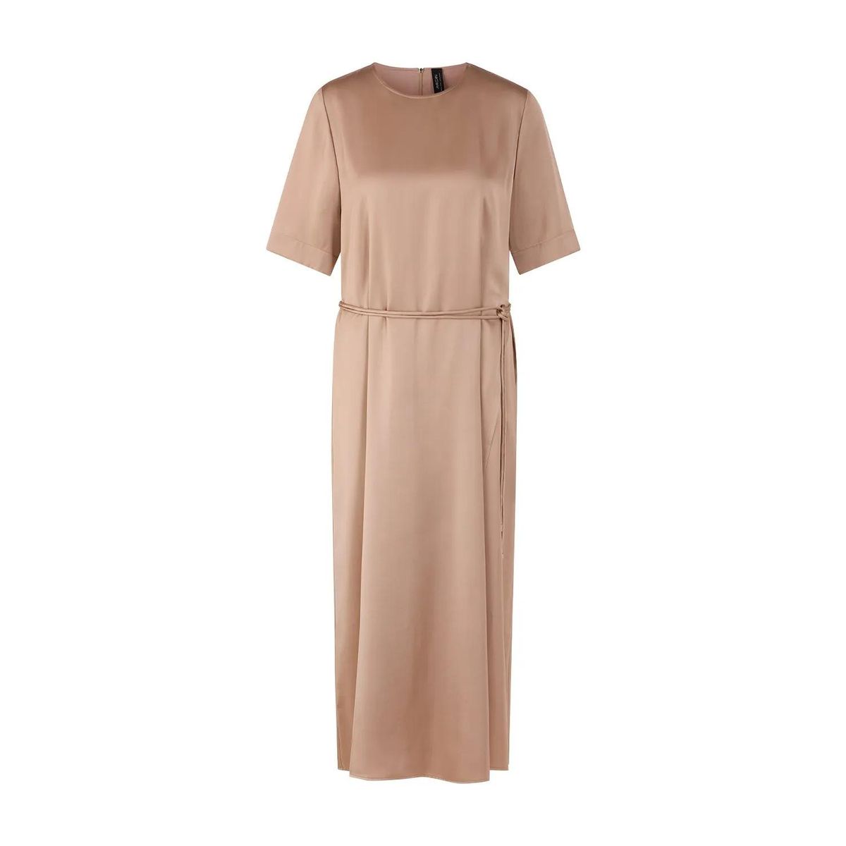 Elegantes Satin-Midikleid mit Gürtel