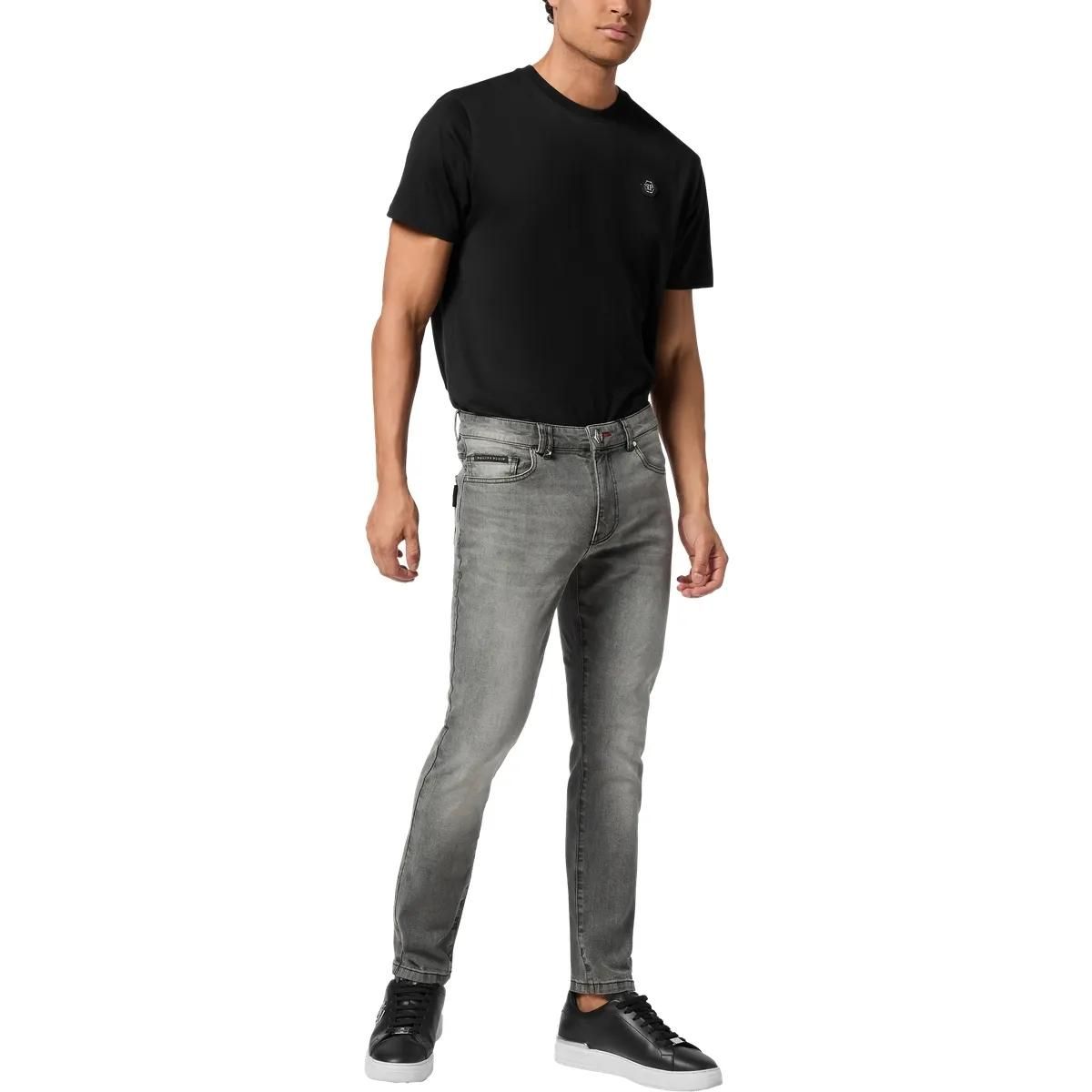 Stone Washed Skinny Fit Jeans