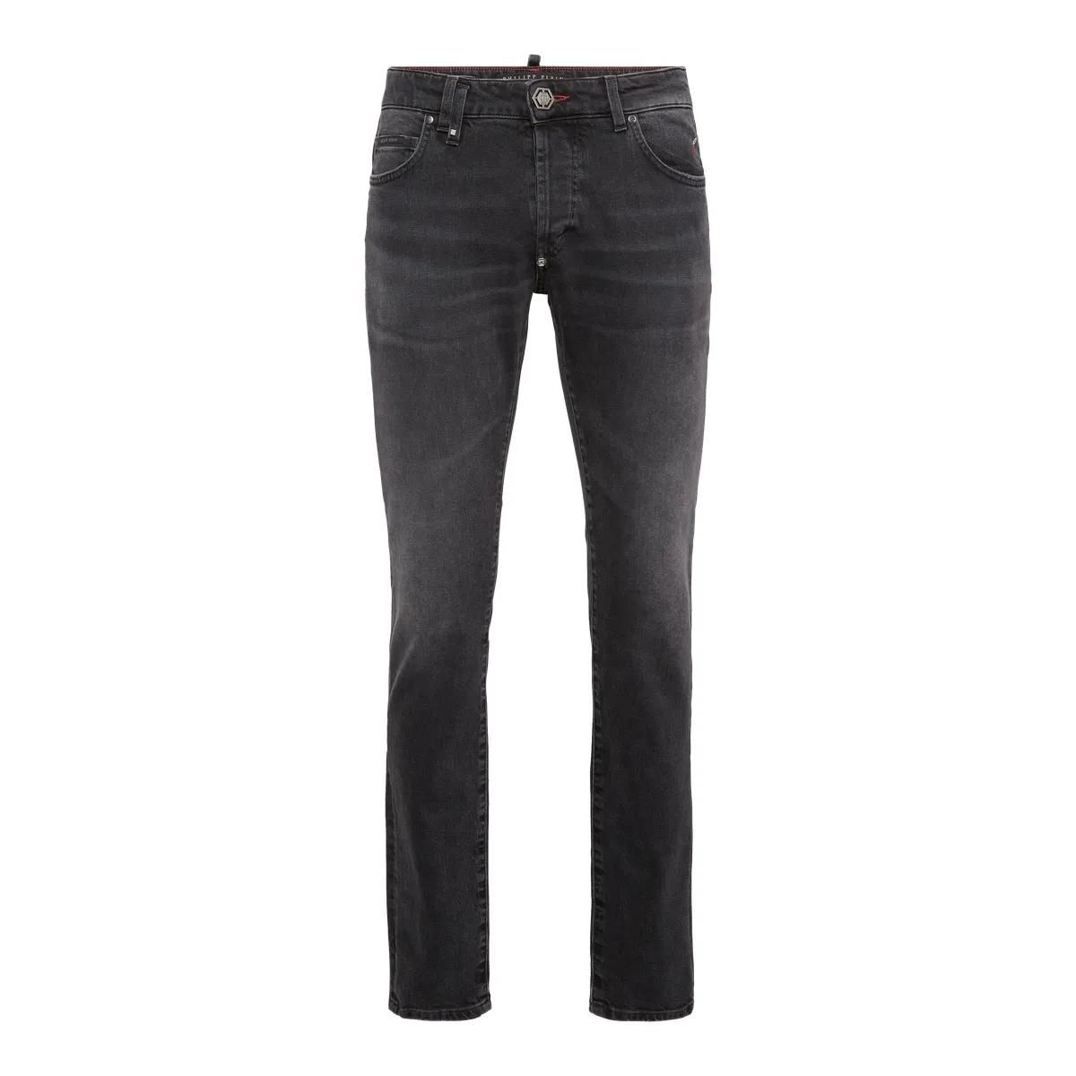 Gerade geschnittene Stone-Washed-Jeans