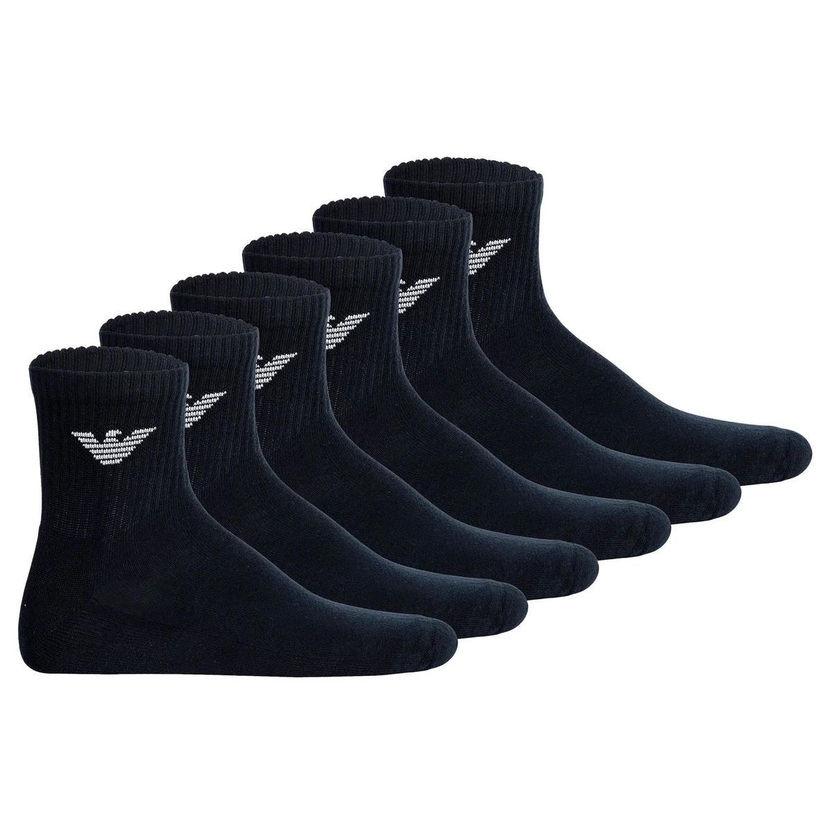 Marineblaue Knöchelsocken Sechserpack