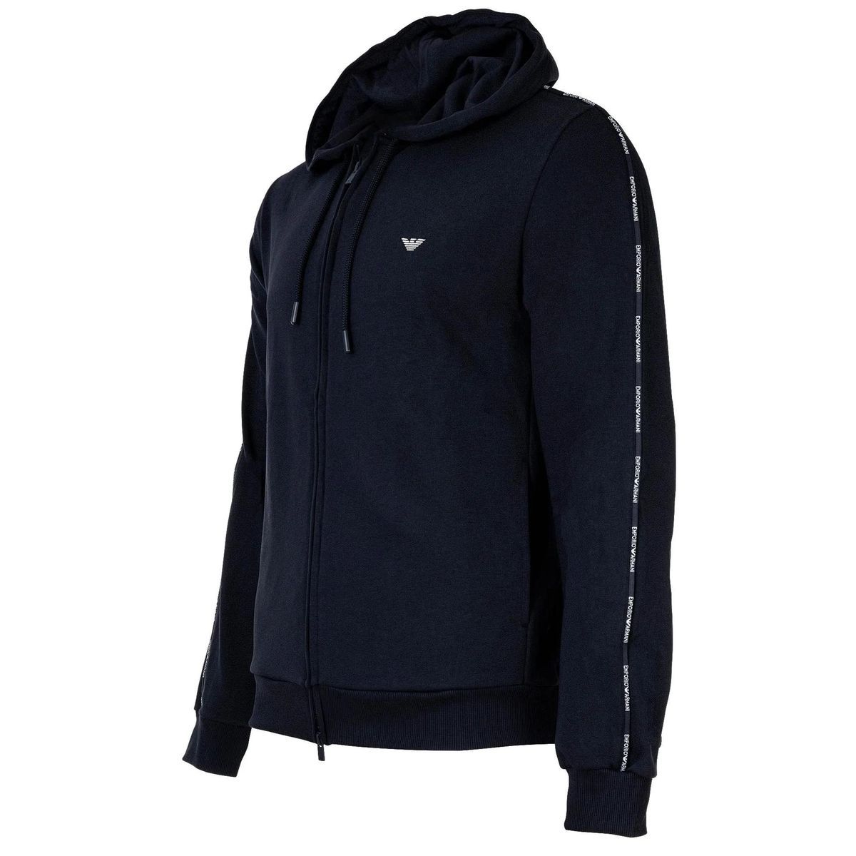 Herren Zip-Up Hoodie mit Logo-Band