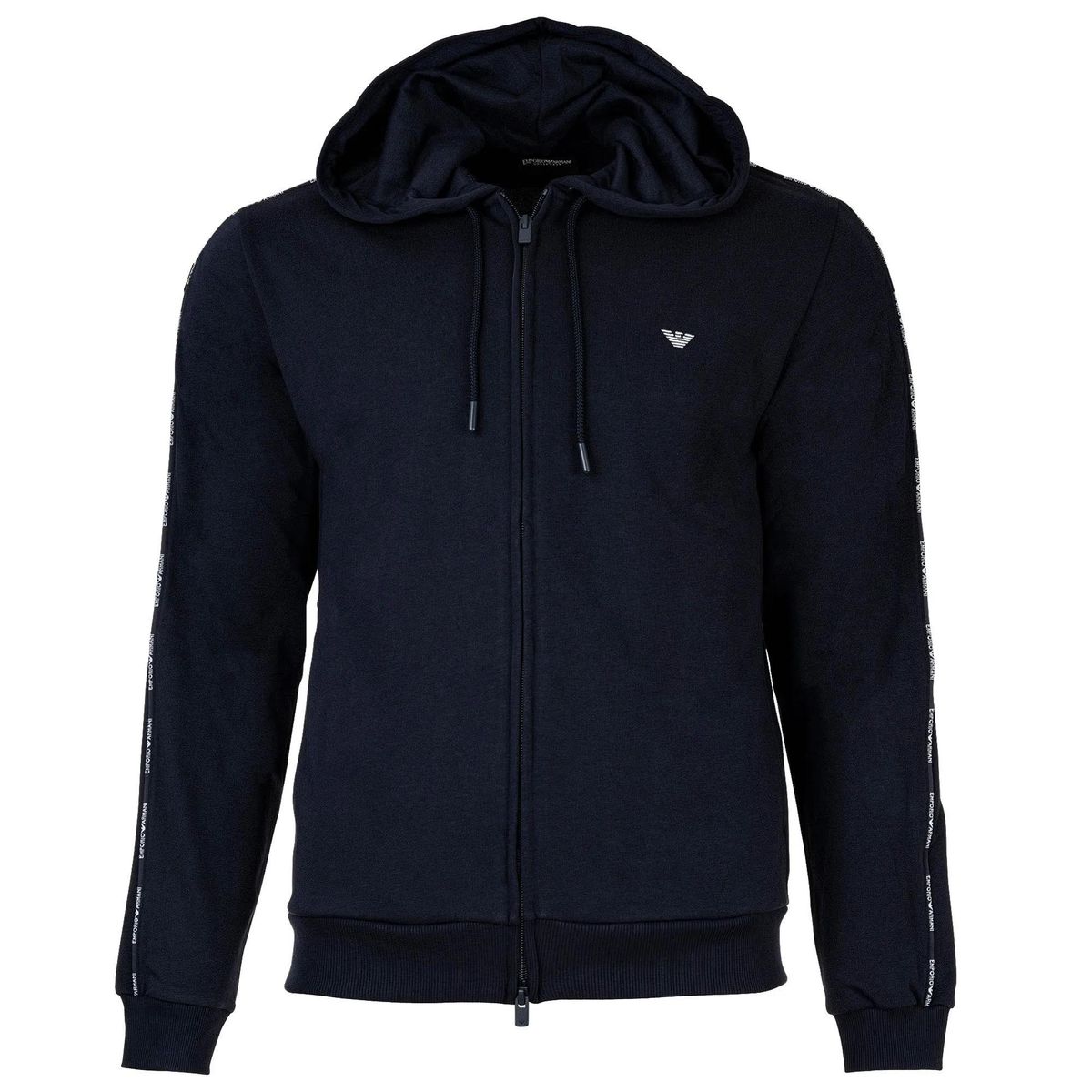 Herren Zip-Up Hoodie mit Logo-Band