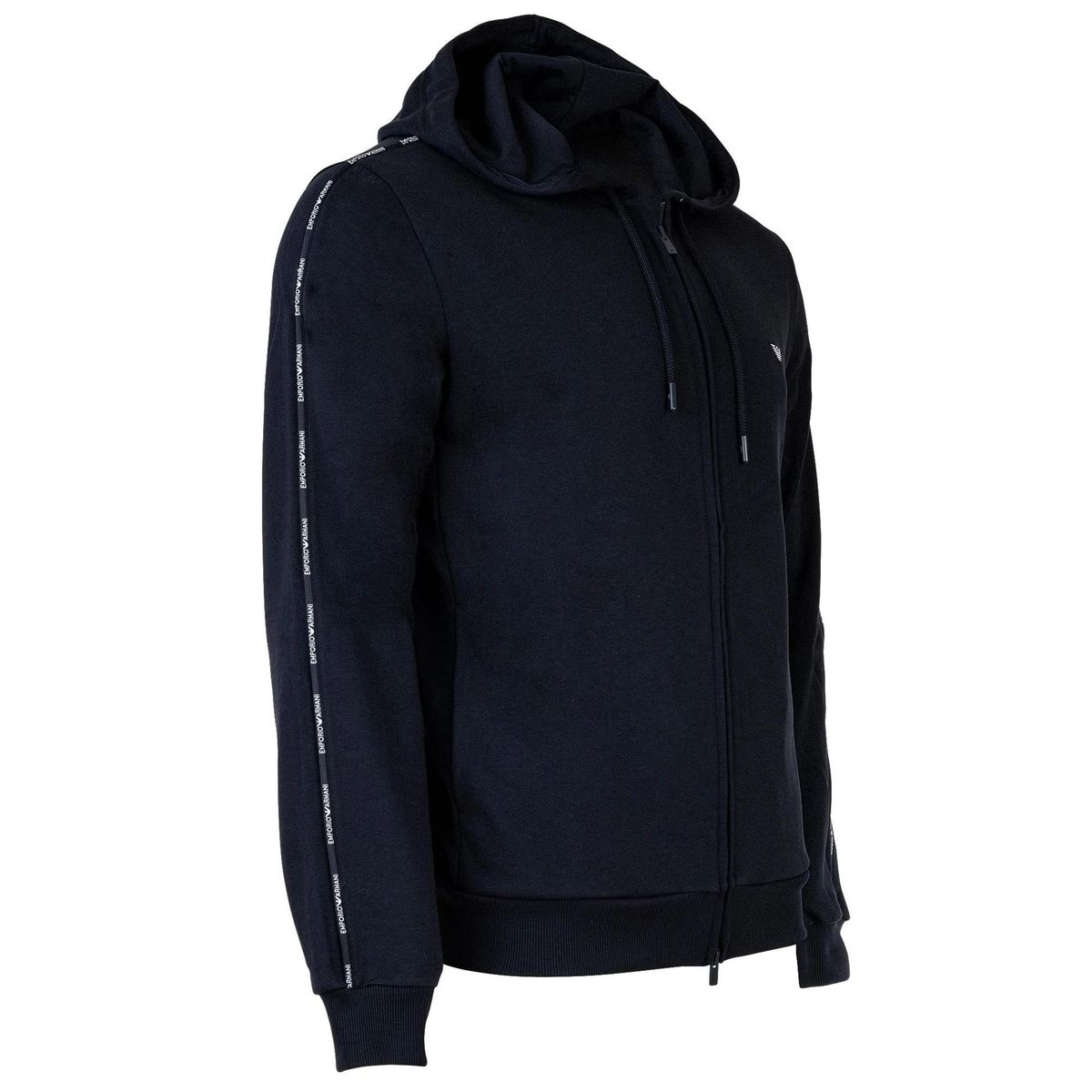Herren Zip-Up Hoodie mit Logo-Band