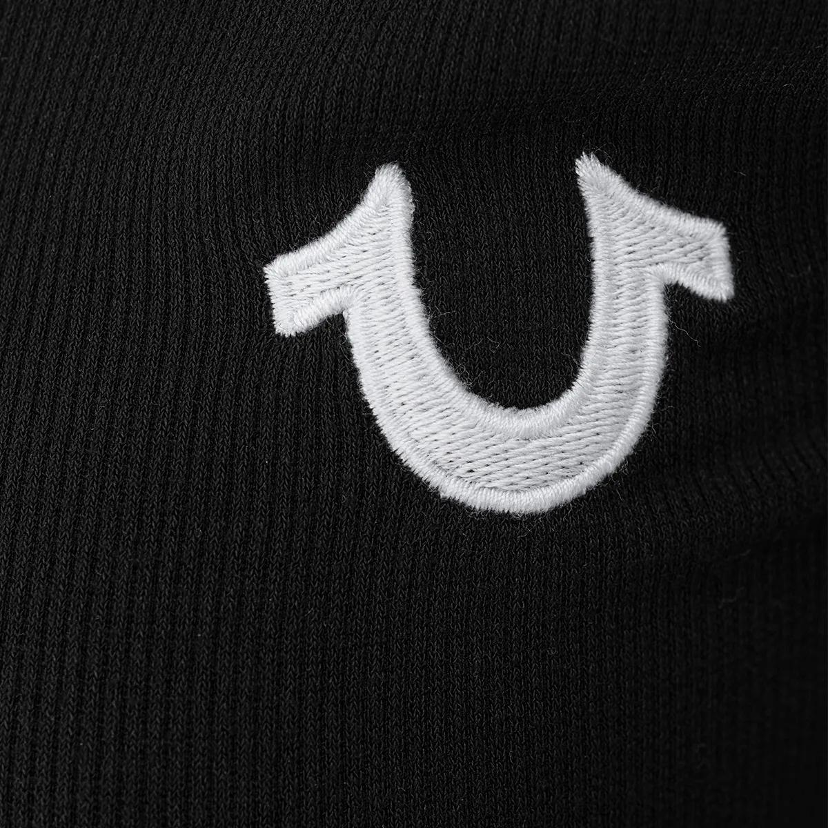 Geripptes, kurzgeschnittenes Langarmshirt