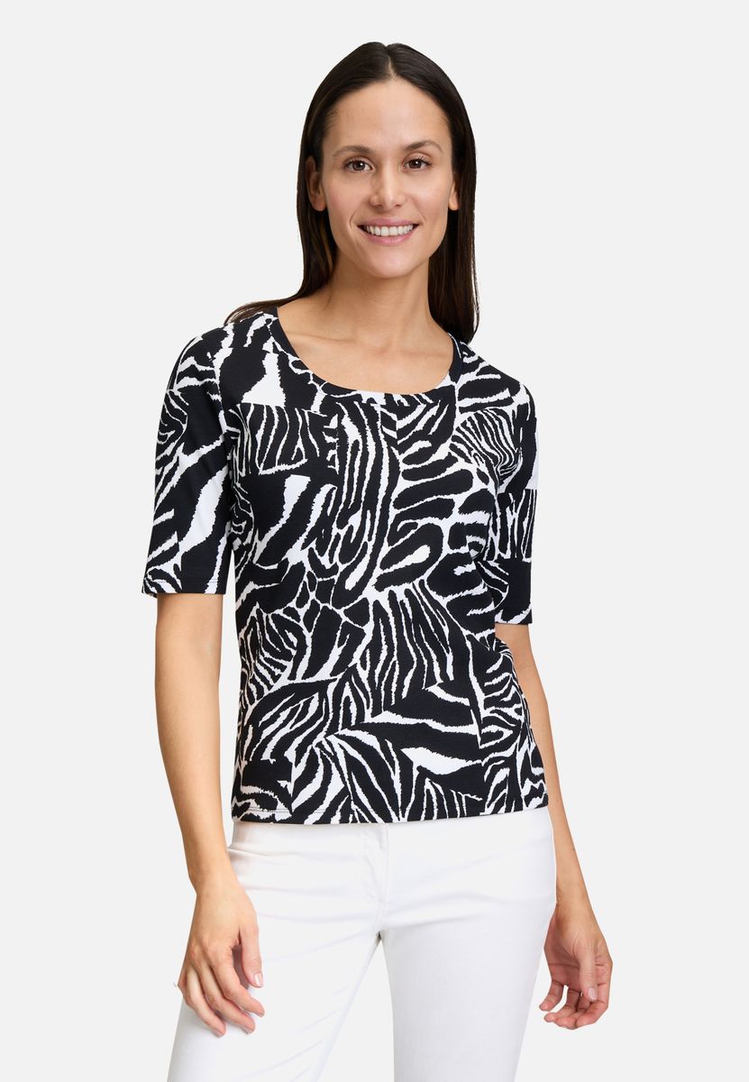 Basic Shirt mit Rippenstruktur