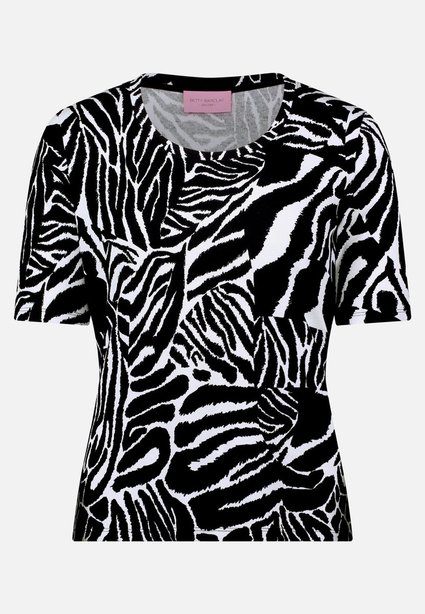 Basic Shirt mit Rippenstruktur