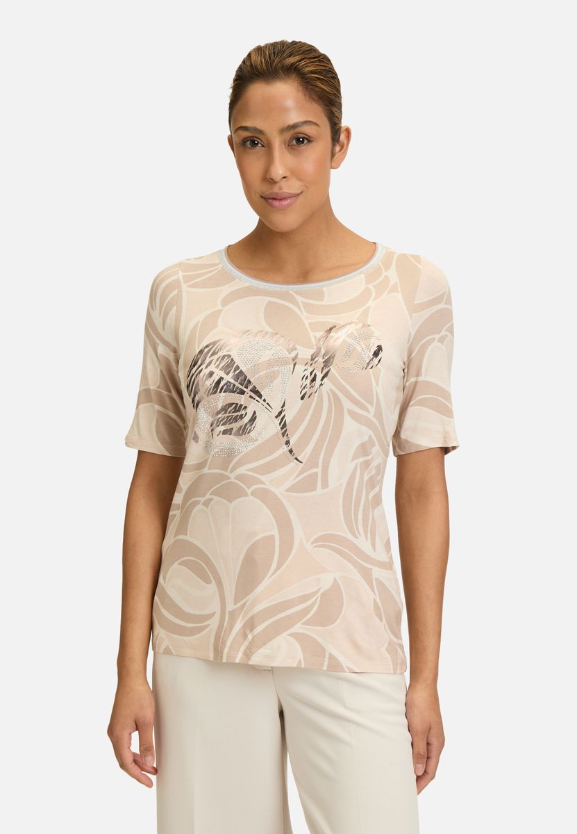 Printshirt mit Schmucksteinen