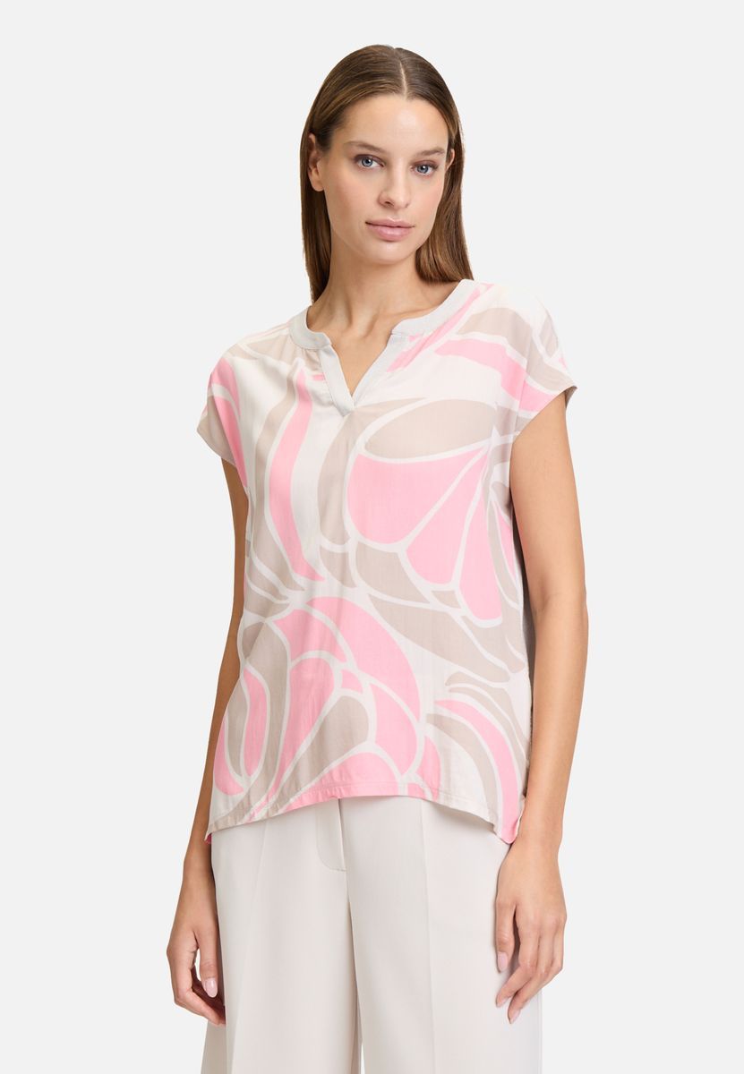 Oberteil mit Blumendruck und lockerer Passform