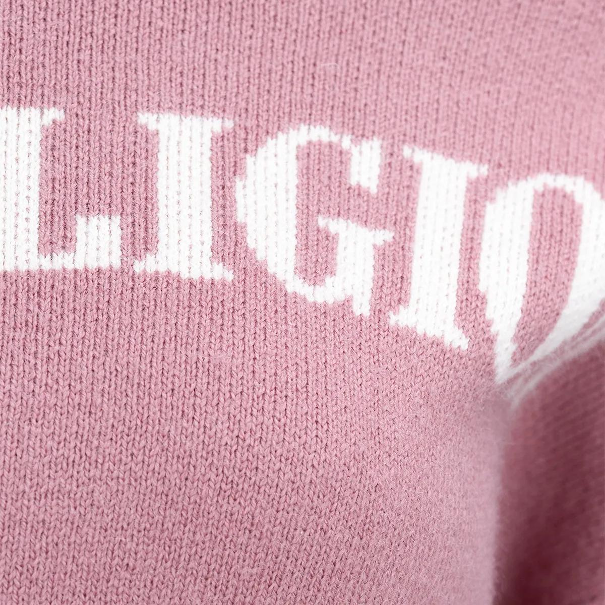 Kurz geschnittener schulterfreier Logo-Pullover