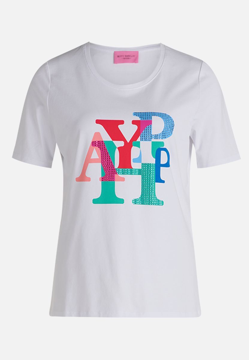 Basic Shirt aus Baumwolle mit Grafikprint