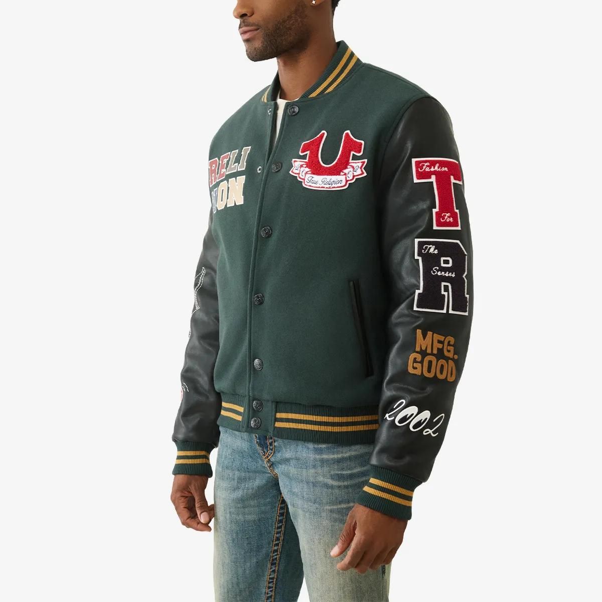 Varsity Bomberjacke im Retro-Stil