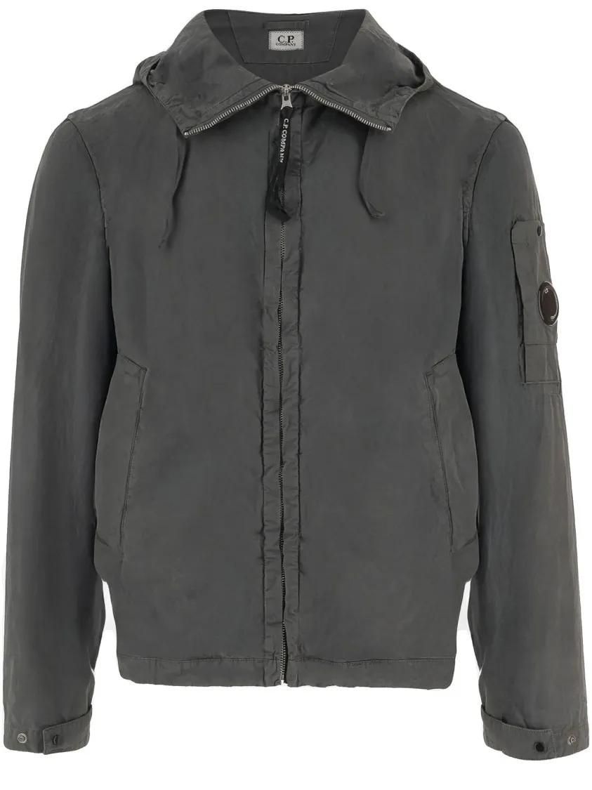 Lässige Jacke mit Stehkragen und Kapuze