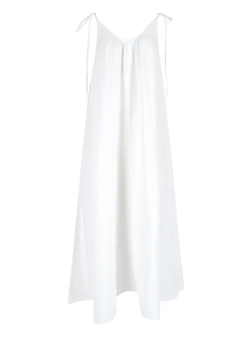 Fließendes Midikleid aus Leinenmischung