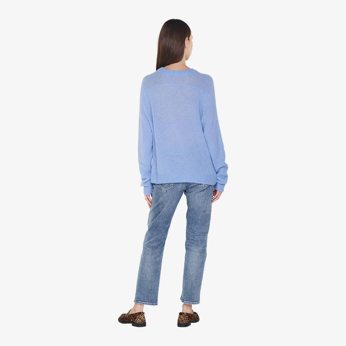 Rundhals Kaschmir-Mischpullover