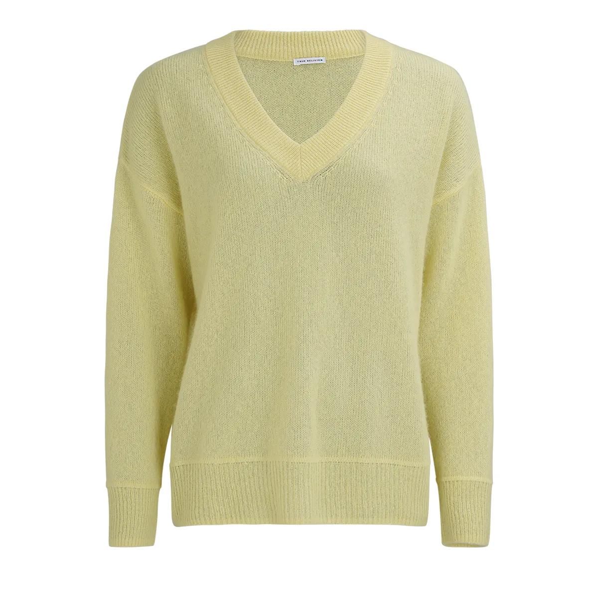 Lässiger Strickpullover mit V-Ausschnitt