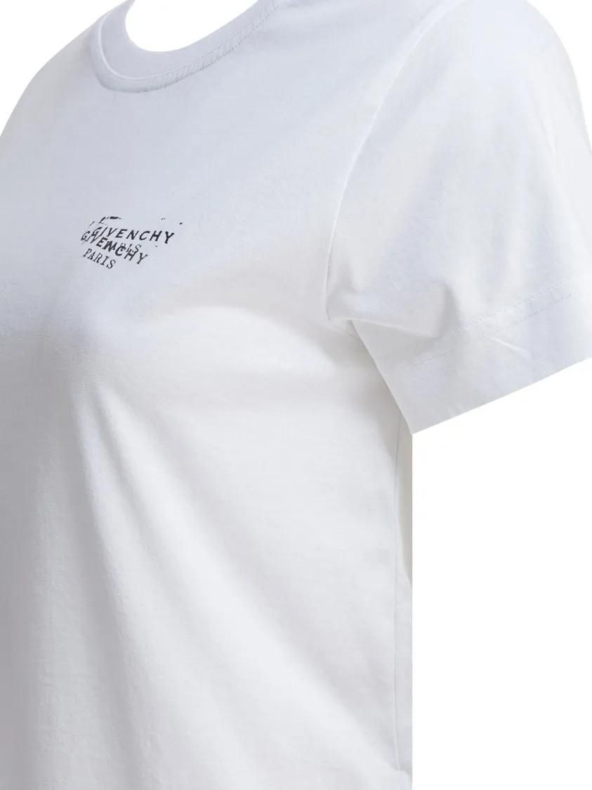 Tailliertes T-Shirt mit Logo-Print