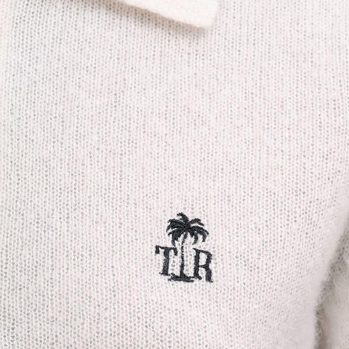 Strick-Polohemd mit Reißverschlusskragen