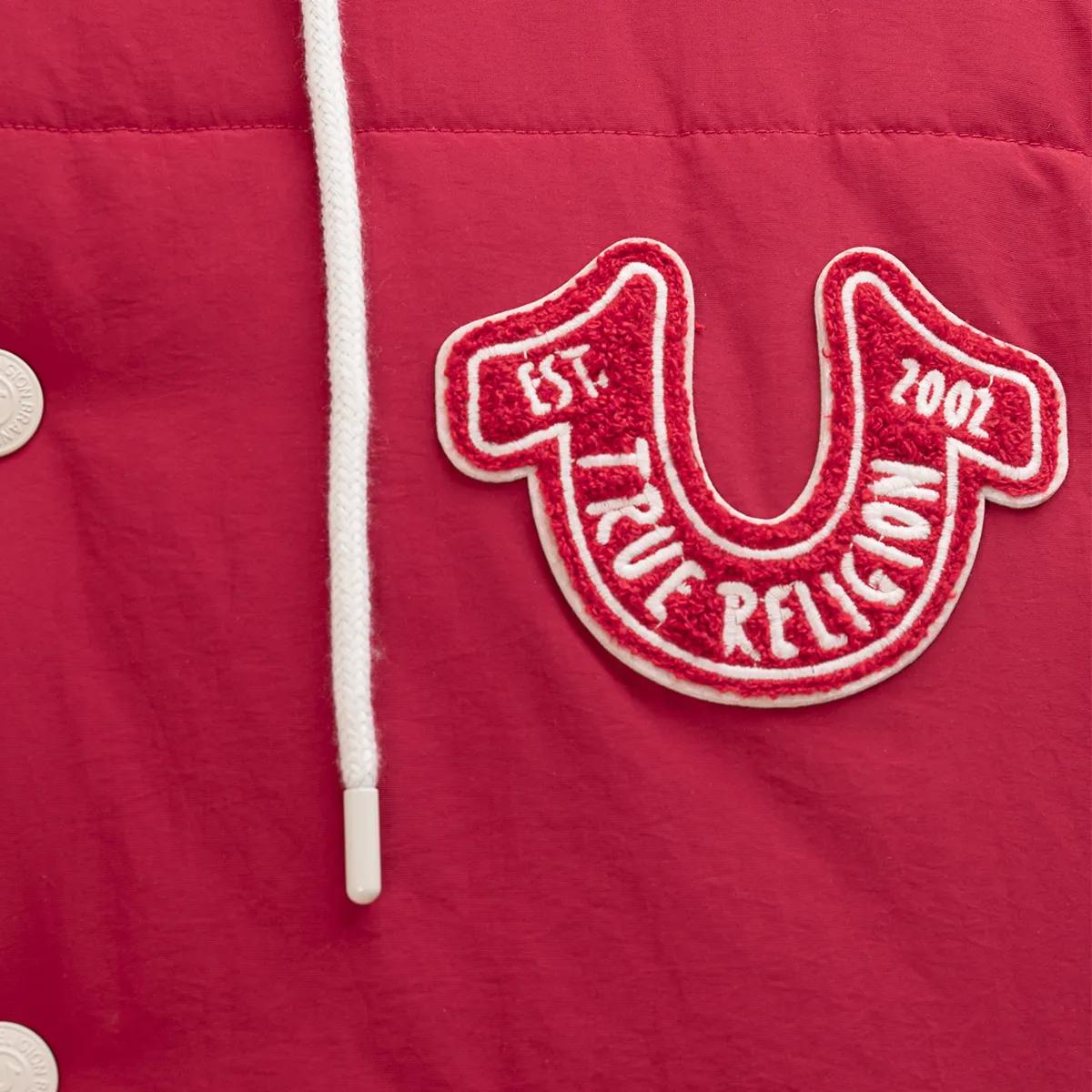 Zweifarbige Collegejacke mit Kapuze