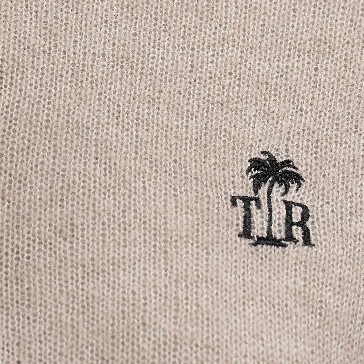 Polo-Strickoberteil mit Kaschmiranteil