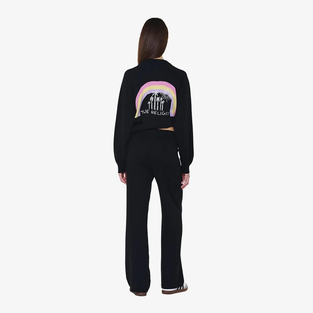 Schwarzer Strickpullover Los Angeles Logo