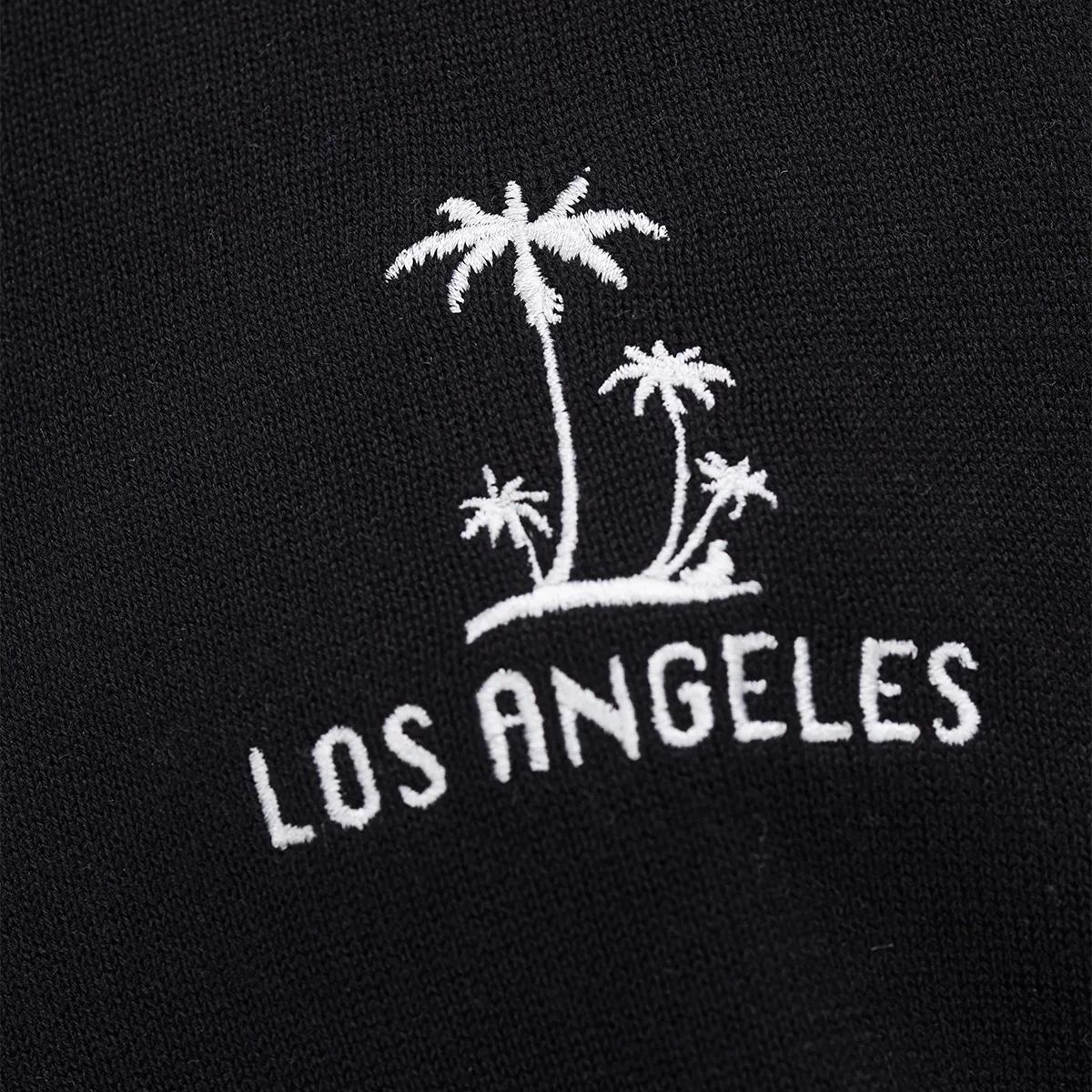 Schwarzer Strickpullover Los Angeles Logo