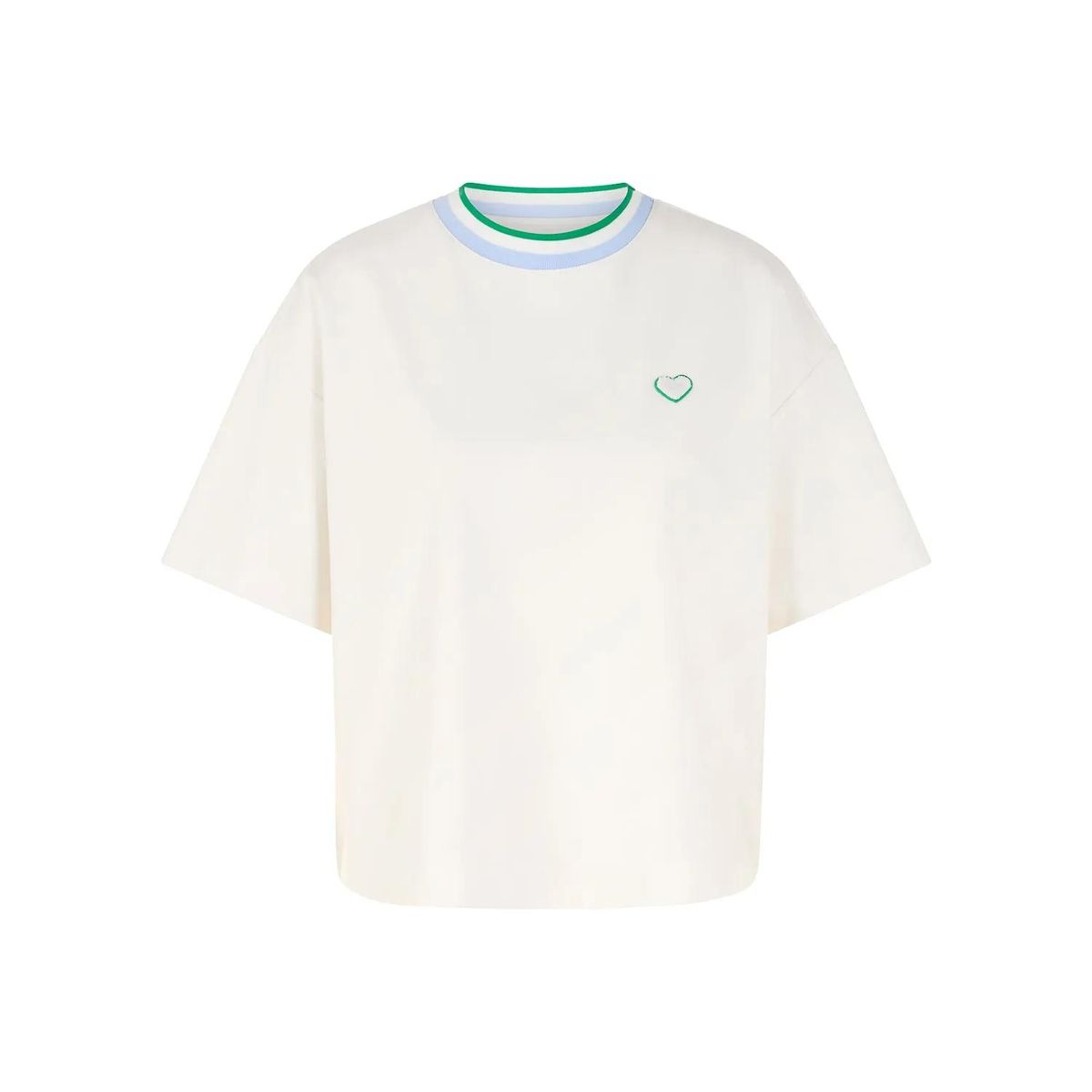 Lässiges Baumwoll-T-Shirt mit Herz