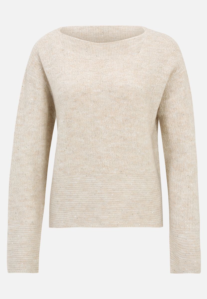 Strickpullover mit U-Boot-Ausschnitt und lockerer Passform