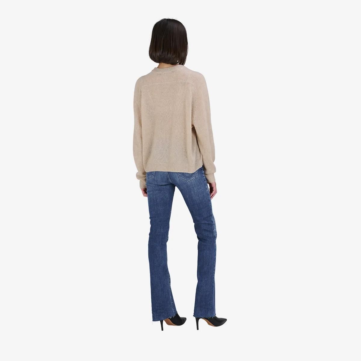 Rundhals Kaschmir-Mischstrickpullover