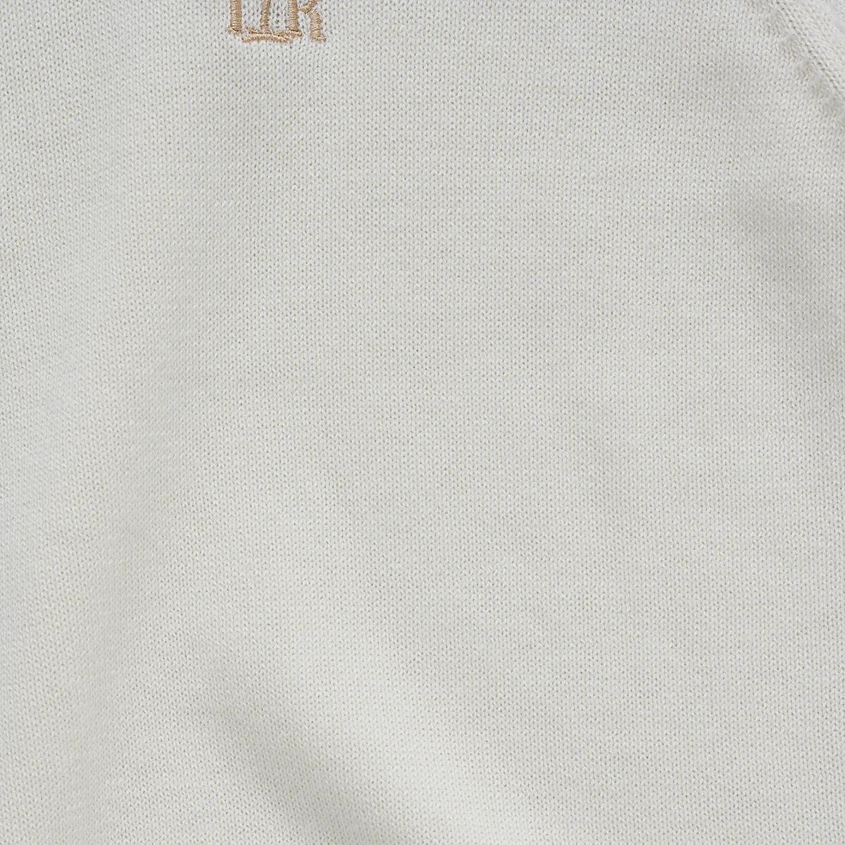 Gestricktes Kurzarm-Poloshirt mit Reißverschluss