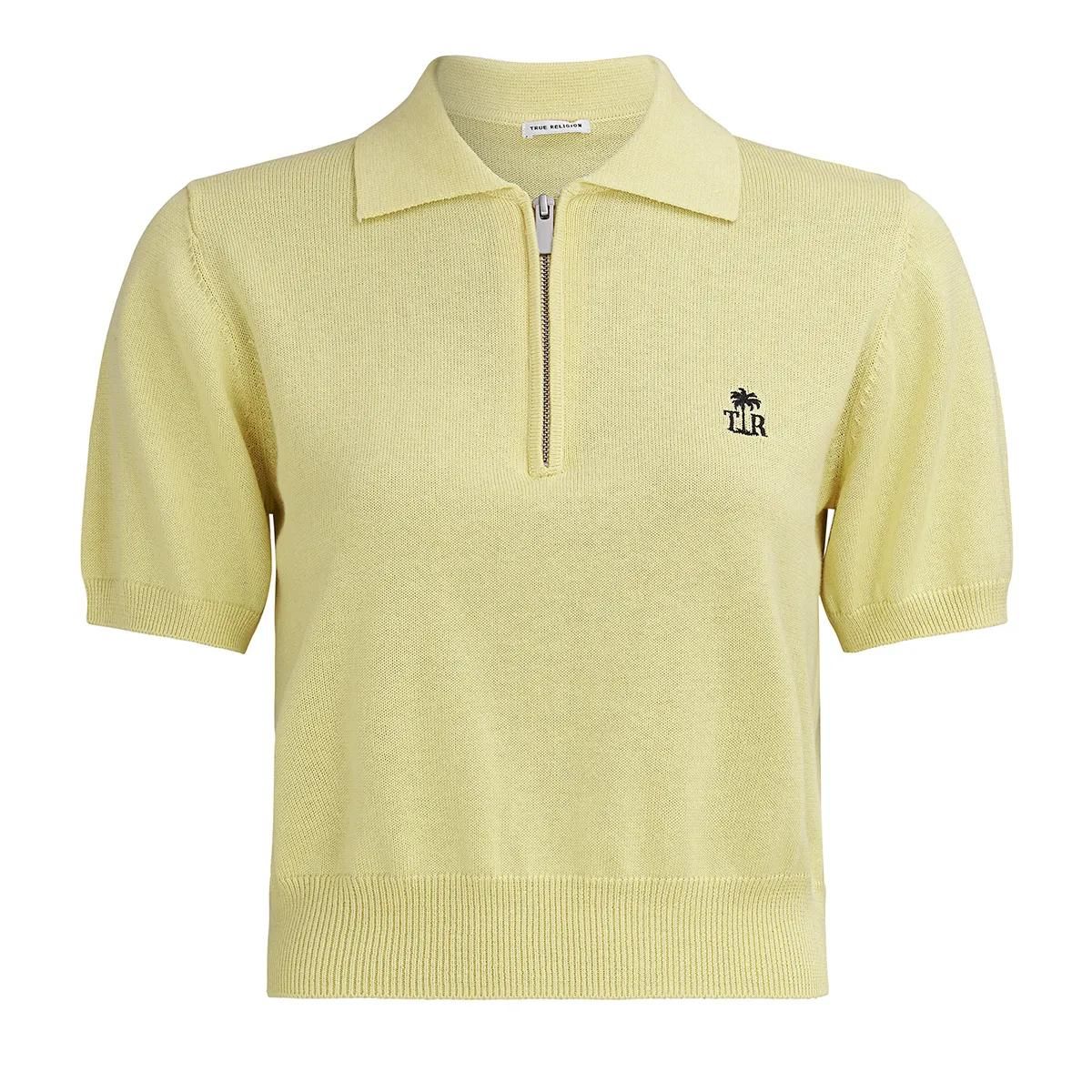 Kurzarm Strick Polo Shirt