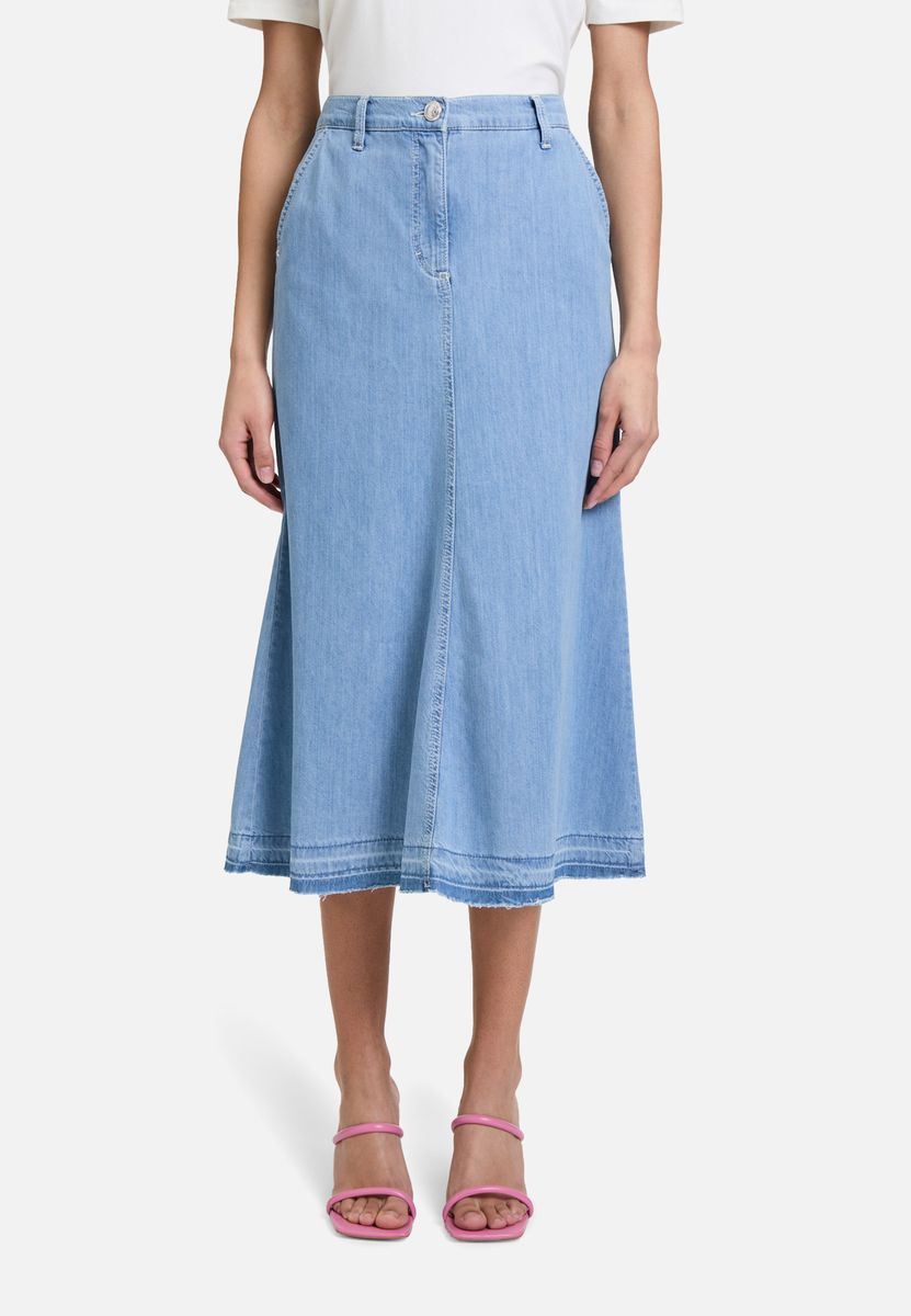 A-Linien-Jeans-Midi-Rock