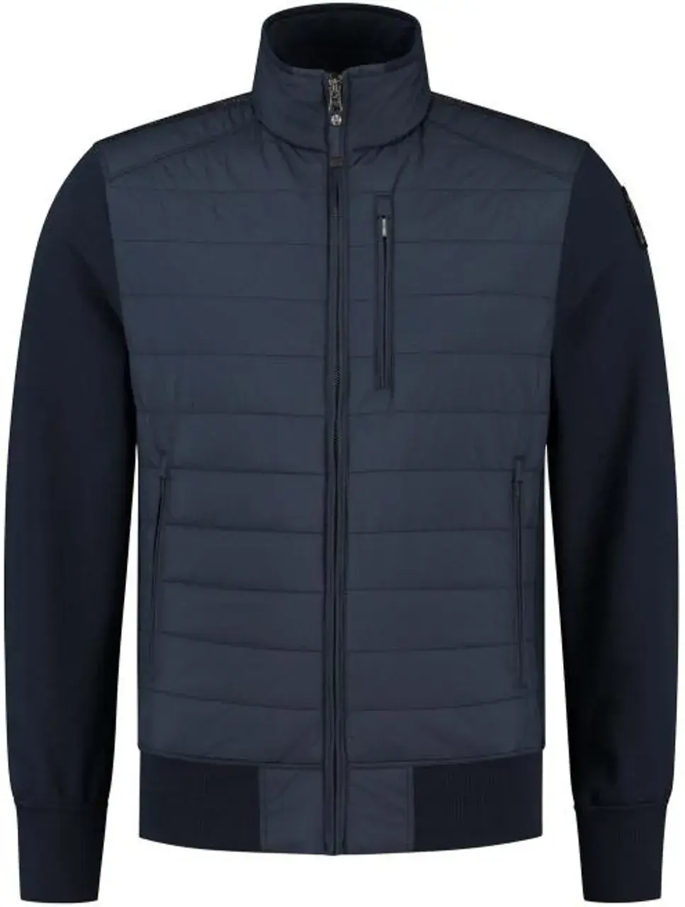 Hybride Steppjacke mit Strickärmeln