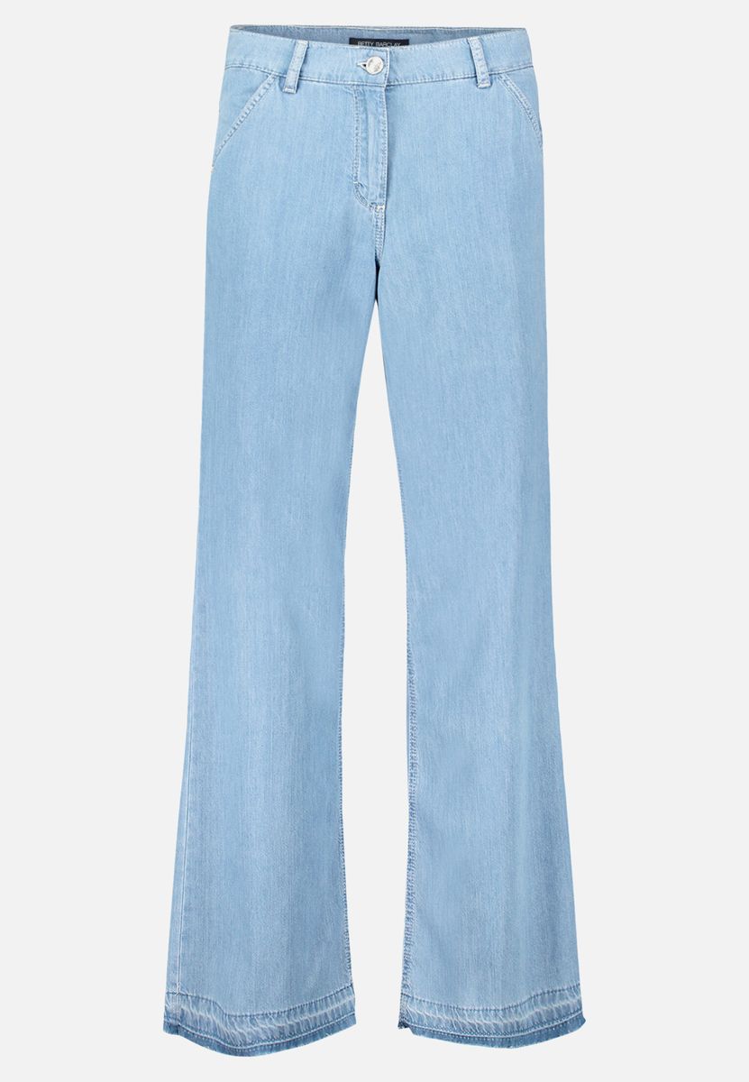 Casual-Hose mit offenem Saum