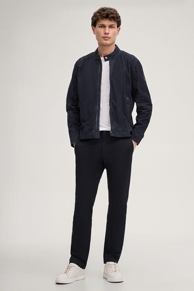 Marineblaue Wildlederjacke Ason