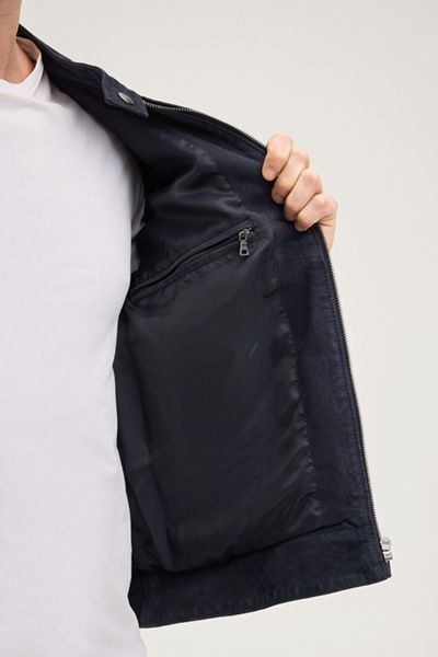 Marineblaue Wildlederjacke Ason