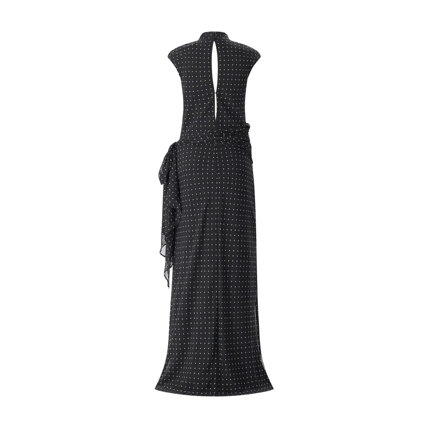 Elegantes Maxi-Kleid mit Punktmuster