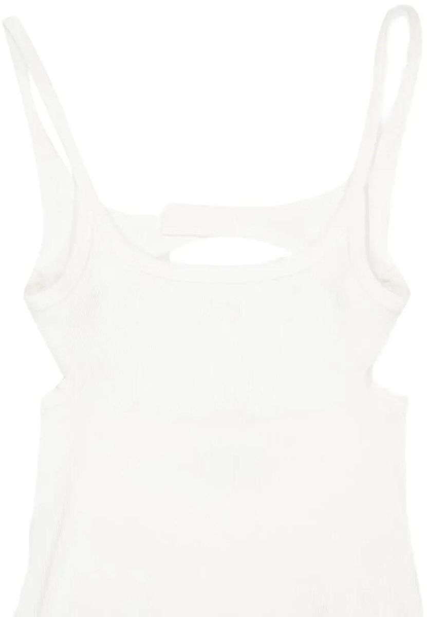 Geripptes Tanktop mit Cut-Out Details