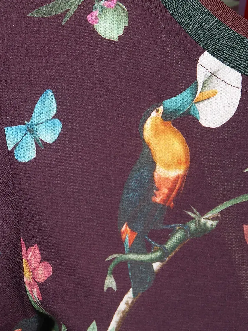 Maxi-Kleid aus Baumwolljersey mit Blumendruck