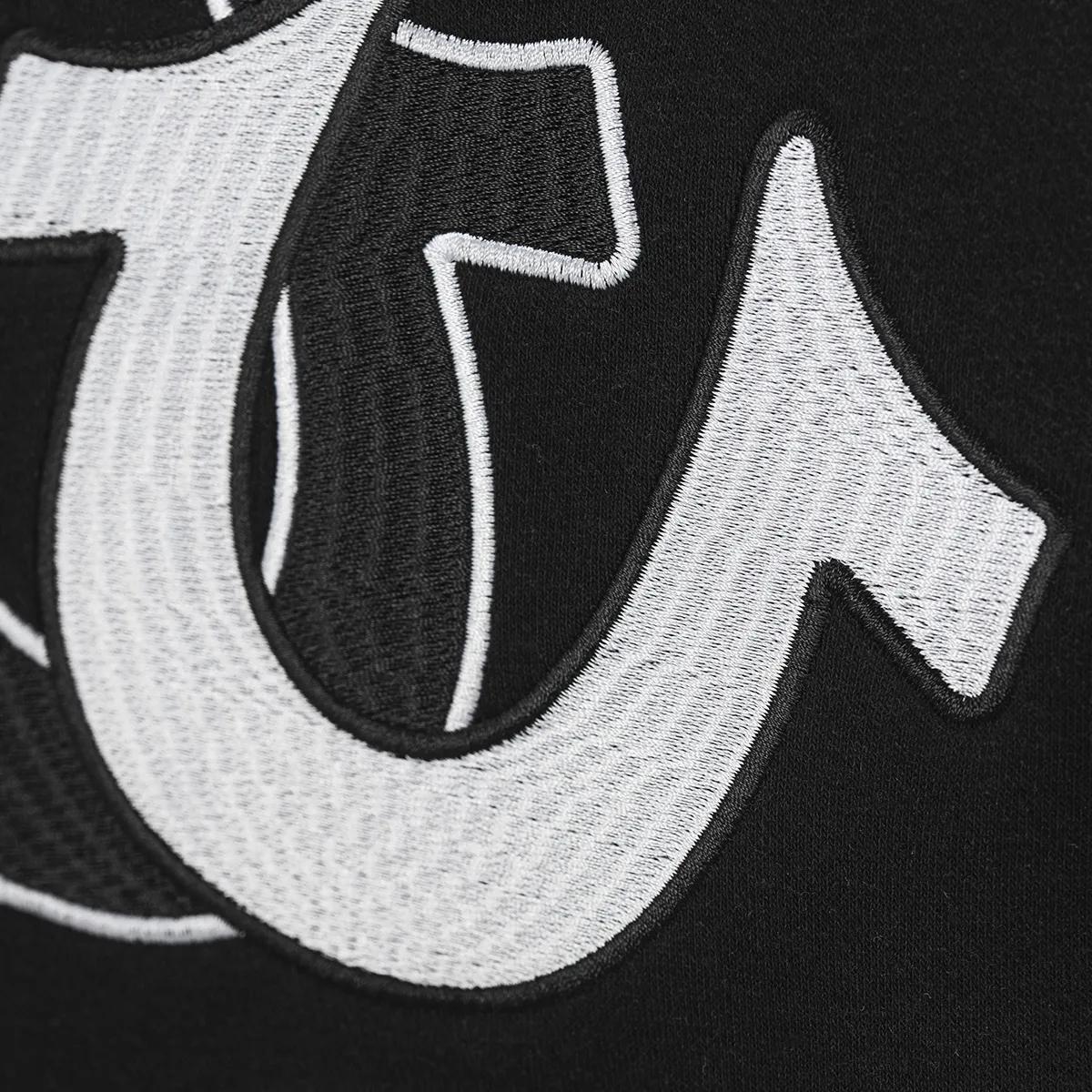 Kurzer Zip-Hoodie mit Steppnähten