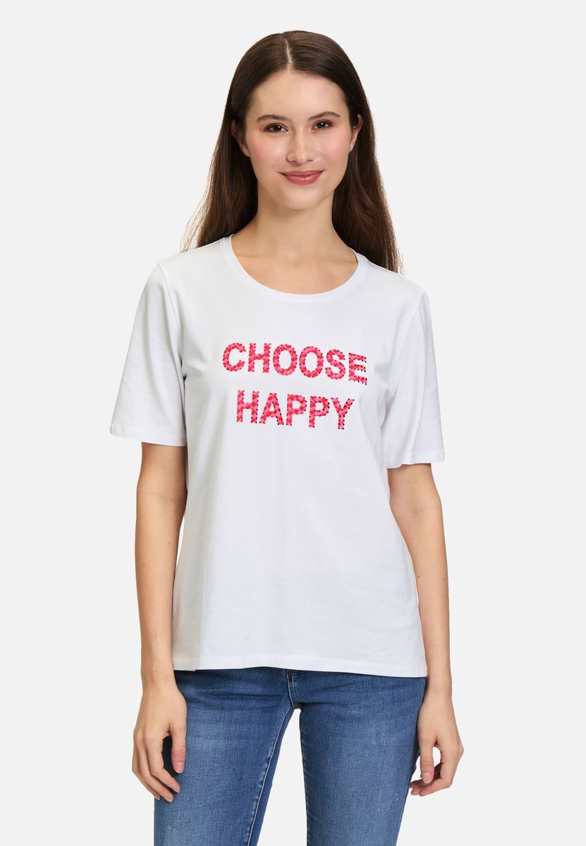 Lässiges Baumwoll-T-Shirt mit Grafikdruck