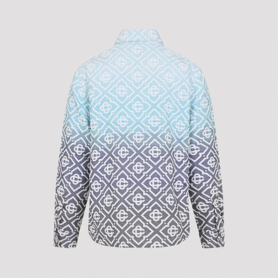 Geometrische Farbverlauf Jacquard Hemdjacke