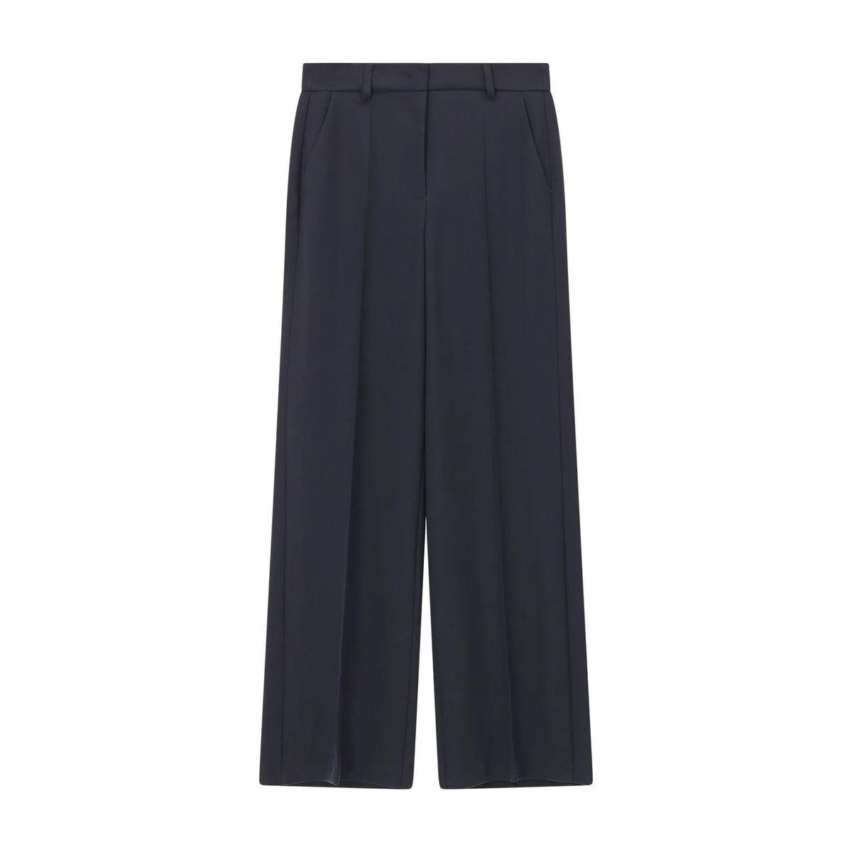 Gabardine Hose mit weitem Bein