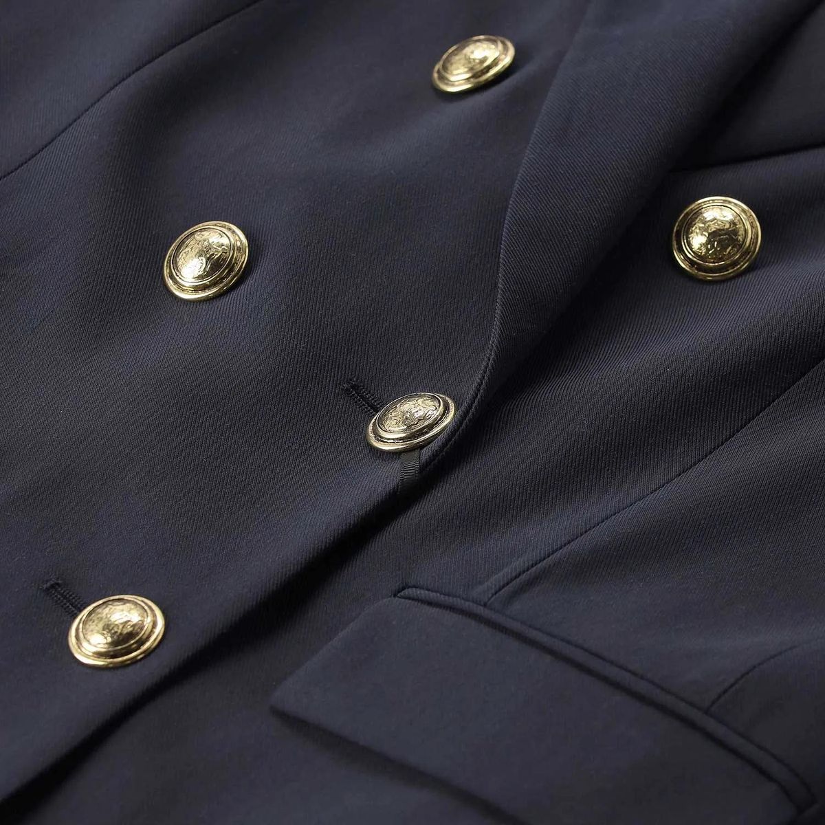 Zweireihiger Gabardine-Blazer mit Knöpfen