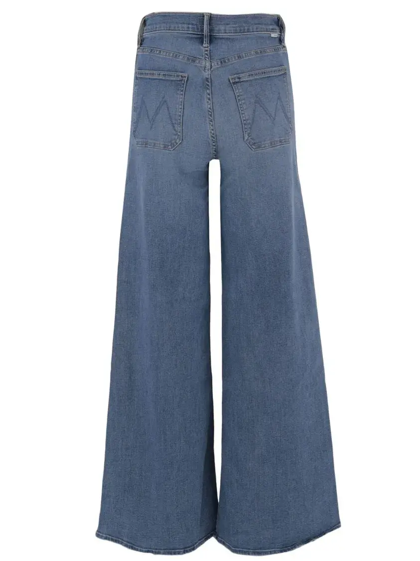 Weitgeschnittene High-Waist-Jeans aus Denim